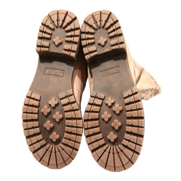 Bass Womens Snow Boots Size 7.5 Angelica Rubber Sole Lace Up Faux Fur Lined Tan - Picture 5 of 6